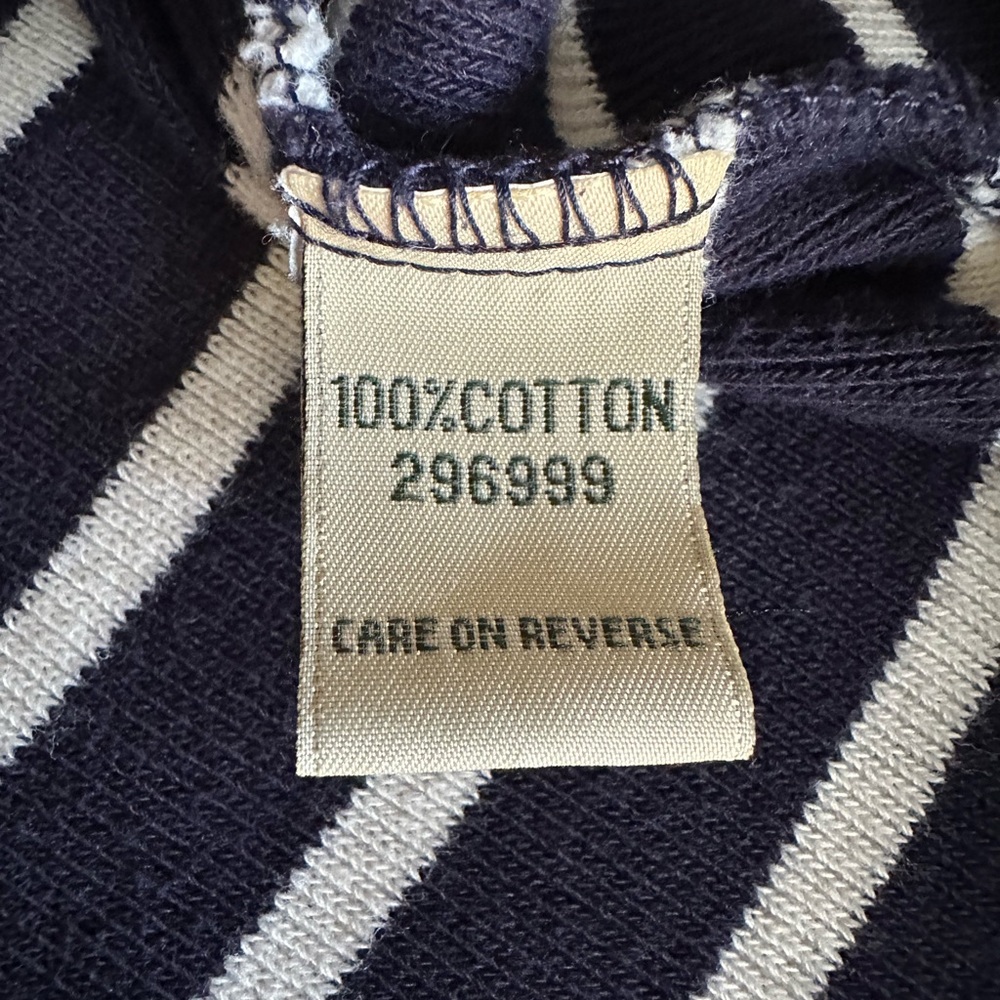 L.L. Bean Navy and White Striped Long Sleeve Top - Picture 5 of 7